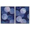 Stupell Industries Abstract Blue Purple Circle Bubbles 2 pc Framed Giclee Wall Art Set Design by Grace Popp